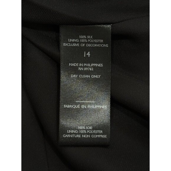 Natori Shinjo Floral Silk Blouse Black Sleeveless Top Womens Size 14 NEW $450 - Picture 7 of 7